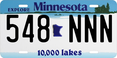 MN license plate 548NNN