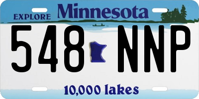 MN license plate 548NNP