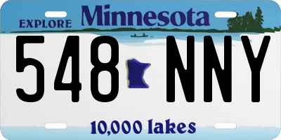 MN license plate 548NNY