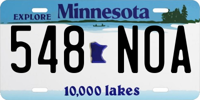 MN license plate 548NOA