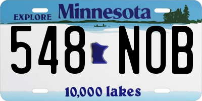 MN license plate 548NOB