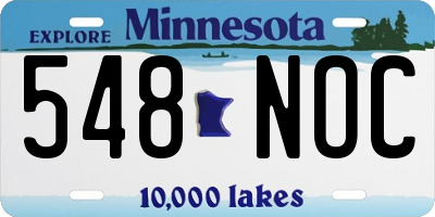 MN license plate 548NOC