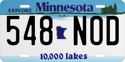 MN license plate 548NOD
