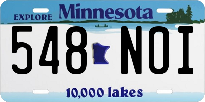 MN license plate 548NOI