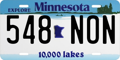 MN license plate 548NON