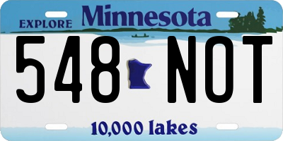 MN license plate 548NOT