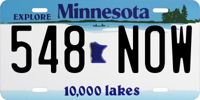 MN license plate 548NOW