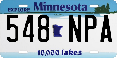 MN license plate 548NPA