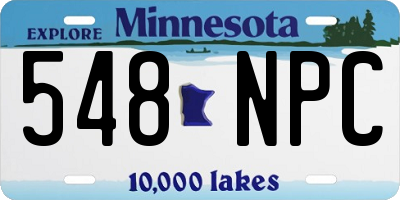 MN license plate 548NPC