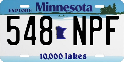 MN license plate 548NPF