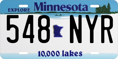 MN license plate 548NYR