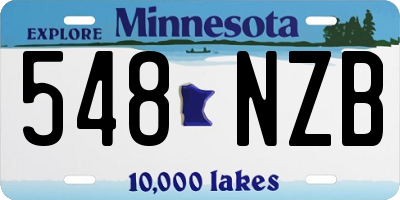 MN license plate 548NZB