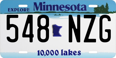 MN license plate 548NZG