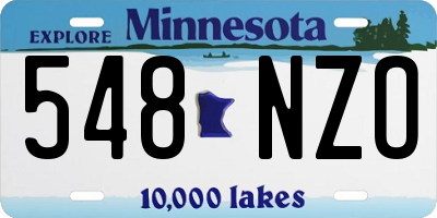 MN license plate 548NZO