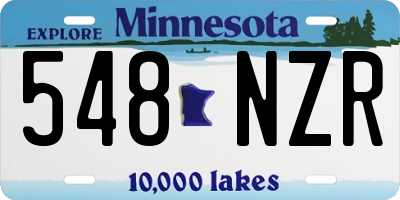 MN license plate 548NZR