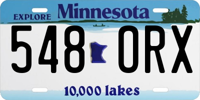 MN license plate 548ORX