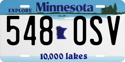 MN license plate 548OSV