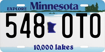 MN license plate 548OTO