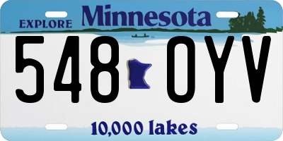 MN license plate 548OYV