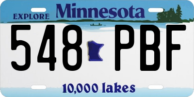MN license plate 548PBF