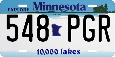 MN license plate 548PGR