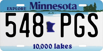 MN license plate 548PGS