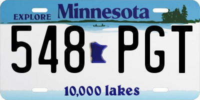 MN license plate 548PGT