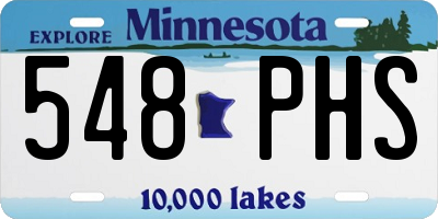 MN license plate 548PHS