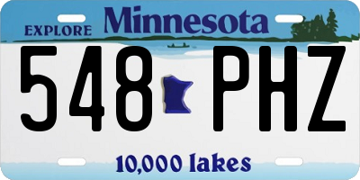 MN license plate 548PHZ