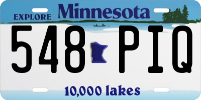 MN license plate 548PIQ