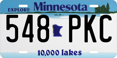 MN license plate 548PKC