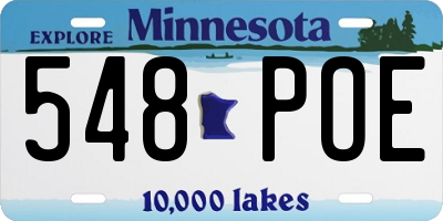 MN license plate 548POE
