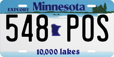 MN license plate 548POS