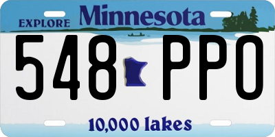 MN license plate 548PPO