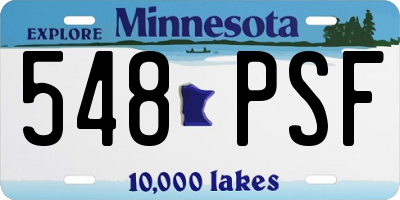MN license plate 548PSF