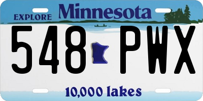 MN license plate 548PWX