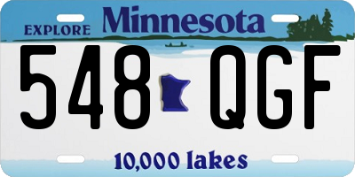 MN license plate 548QGF