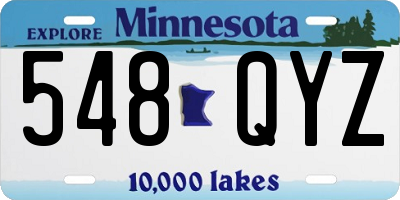 MN license plate 548QYZ