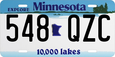 MN license plate 548QZC