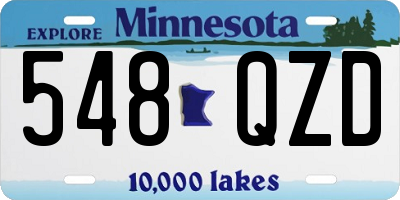 MN license plate 548QZD