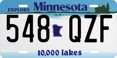 MN license plate 548QZF