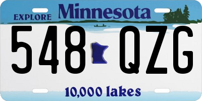 MN license plate 548QZG