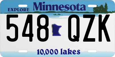 MN license plate 548QZK