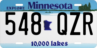 MN license plate 548QZR