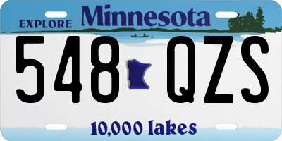 MN license plate 548QZS
