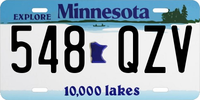 MN license plate 548QZV