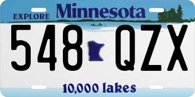 MN license plate 548QZX