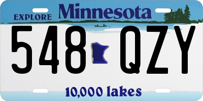 MN license plate 548QZY