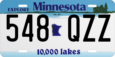 MN license plate 548QZZ