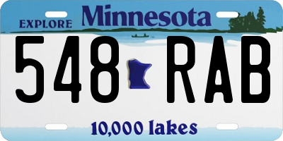 MN license plate 548RAB